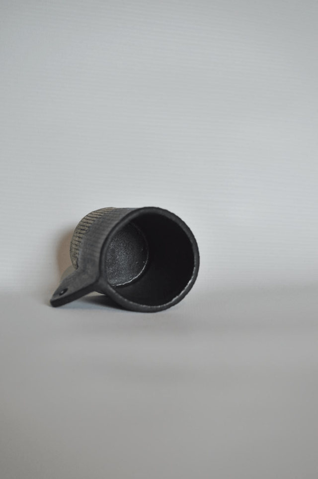 Tasse à expresso noir mat élégante en grès - Espresso ceramic cup 
