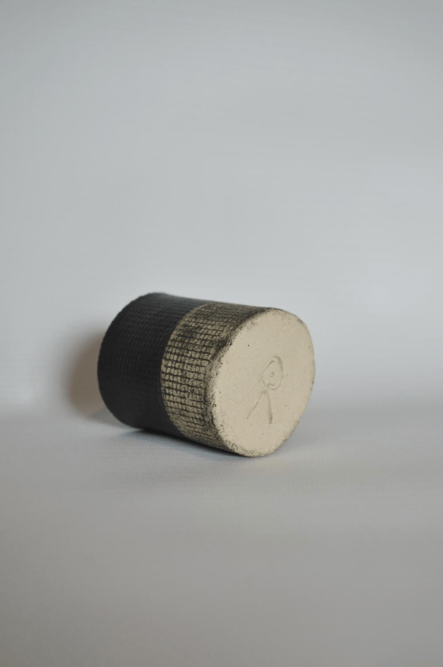 Tasse à expresso noir mat élégante en grès - Espresso ceramic cup 